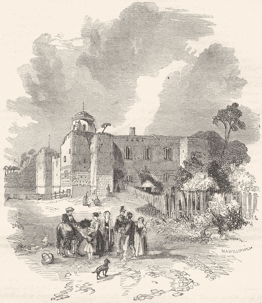 ESSEX. Colchester Castle 1850 old antique vintage print picture